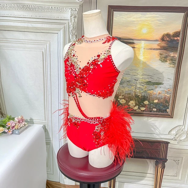 Red Feather Stone Jazz Competition Leotard | G052