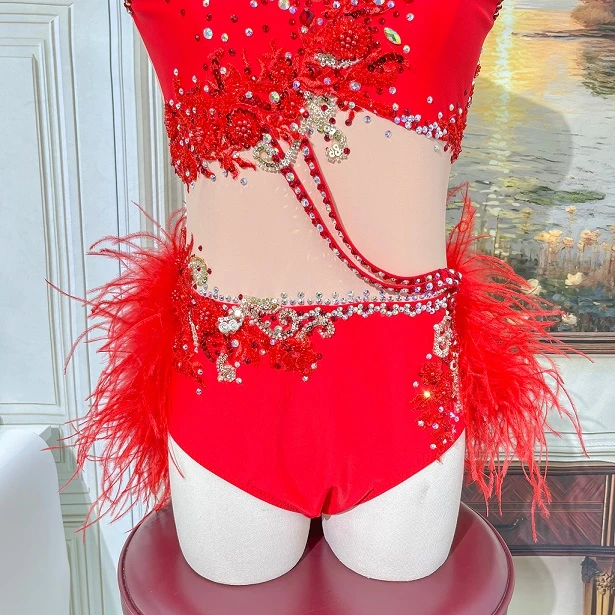 Red Feather Stone Jazz Competition Leotard | G052