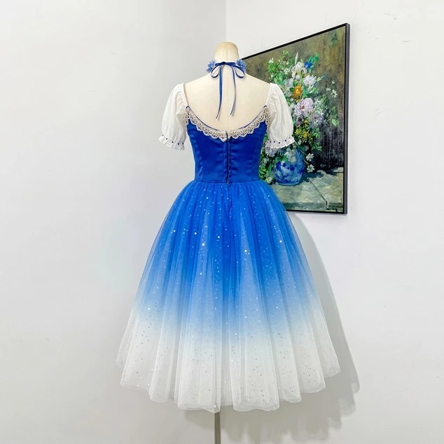 فستان طويل باليه أزرق متدرج من جيزيل | R1612