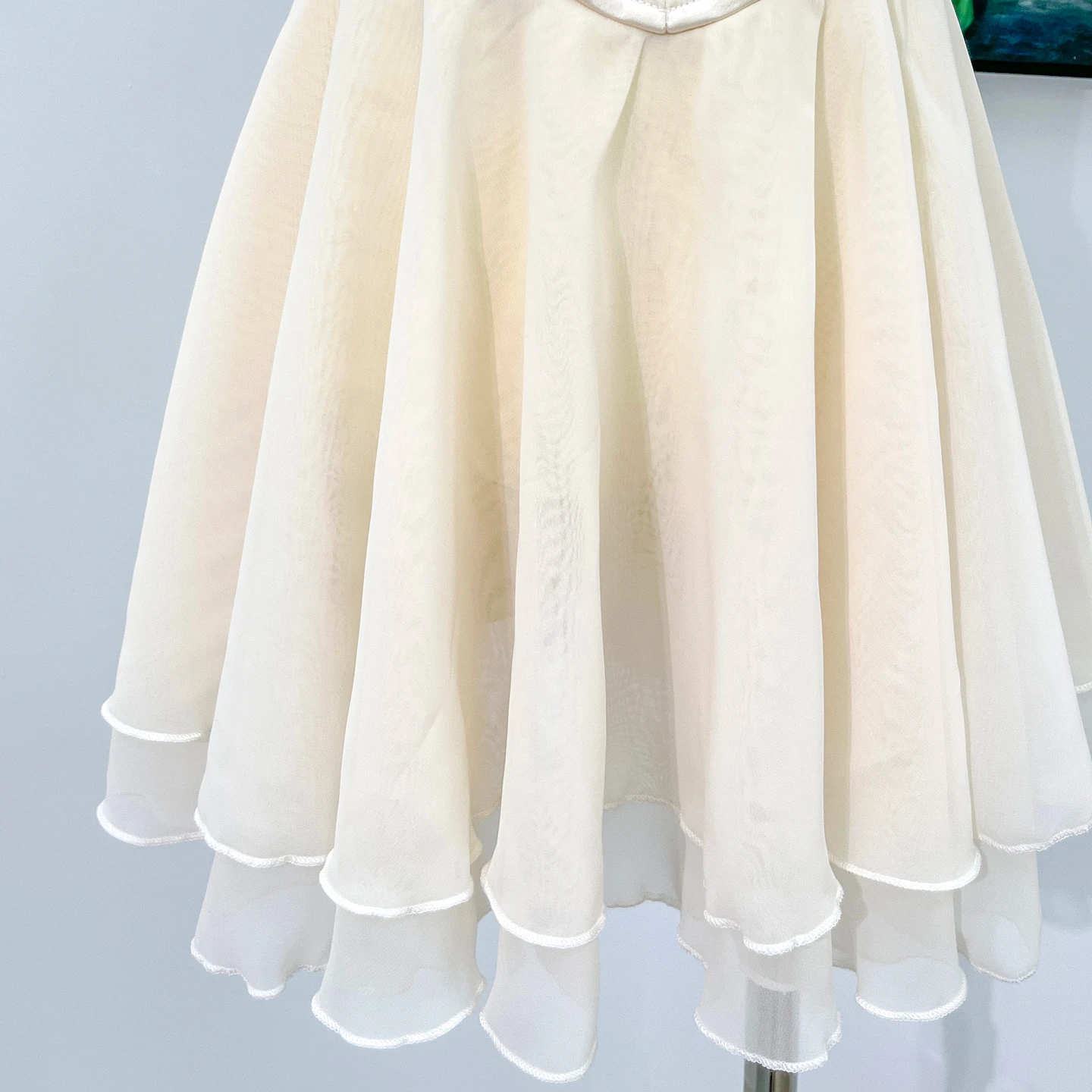 Rhinestone Embellished Chiffon Ballet Dress for Performance | R0320