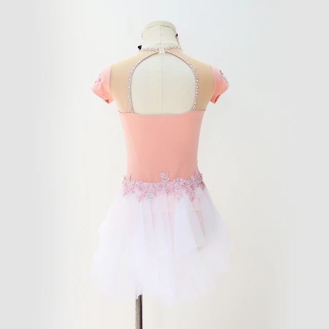 Pink Floral Rhinestone Lyrical Dance Dress | BLC0482