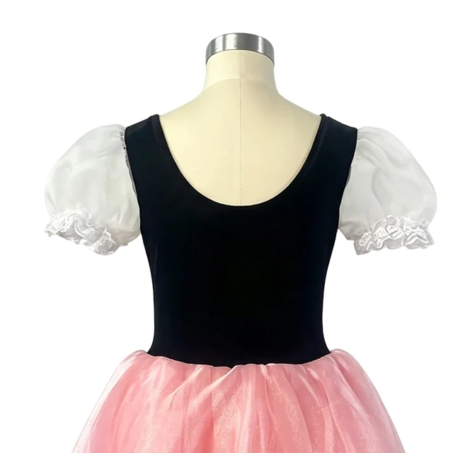 Girls Folk Style Pink Ballet Performance Dress | XGZ0254