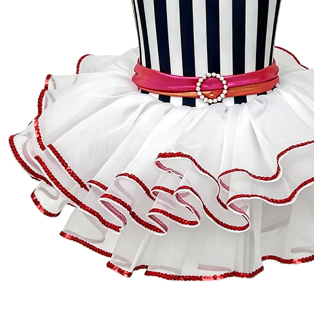 Striped Halter Tap & Jazz Dance Tutu Dress | XGZ0265