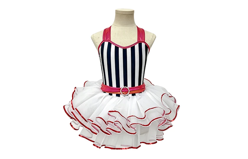 Striped Halter Tap & Jazz Dance Tutu Dress | XGZ0265