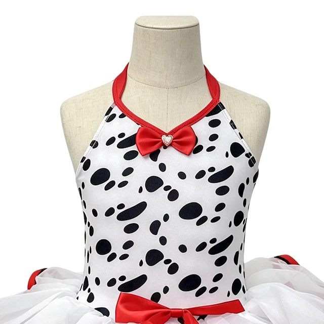 Halter Neck Spotted Dog Girls Print Ballet Tutu Dress | XGZ0263