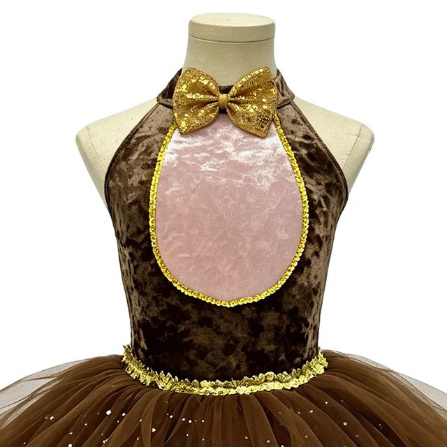 Brown Squirrel Ballet Tutu Dress with Tail | XGZ0284