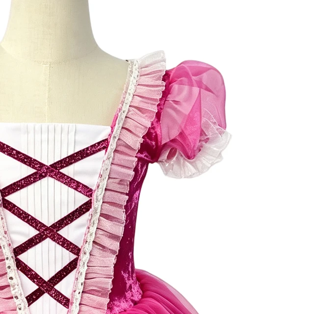 Fuchsia Crisscross Lace Girls Ballet Tutu Dress | XGZ0256