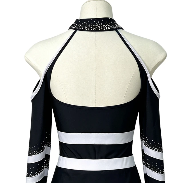 Black Rhinestone Cheerleading Uniform|BLC2467