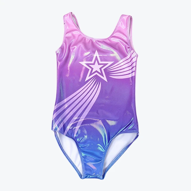 Colorful Gradient Kids Gymnastics Training Leotard|XY051