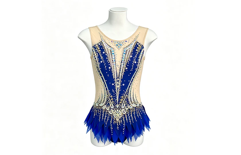 Royal Blue Rhinestone Rhythmic Gymnastics Leotard|BLC2447
