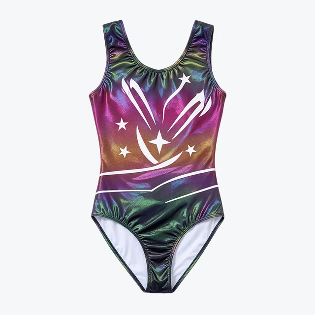 Colorful Gradient Kids Gymnastics Training Leotard|XY051