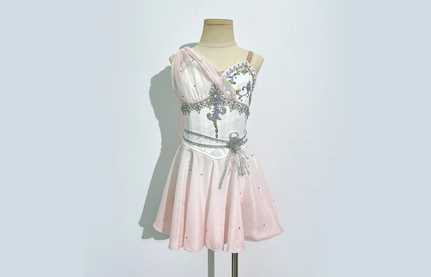 Pink White Cupid Ballet Performance Costume Rhinestones|BLC1854